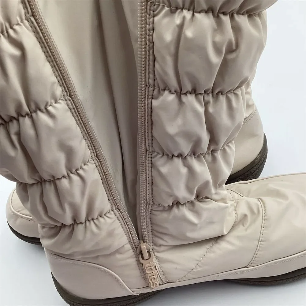 Totes Women's Ivory Waterproof‎ Mid-Calf Snow Boots Size 10 Winter Casual